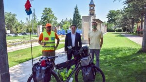 Bisikletiyle 2 bin 500 kilometrelik yol kat edecek
