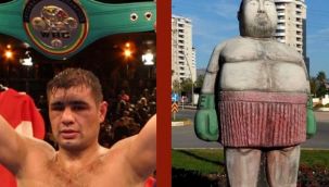 Bu nasıl heykel! Milli boksöre neresi benziyor?