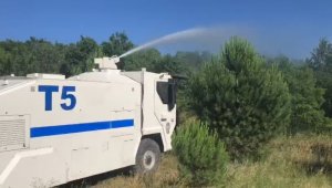 Bursa'da orman yangınına TOMA'lı müdahale