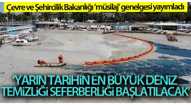 Çevre Bakanlığından 'müsilaj' genelgesi! Büyük temizlik