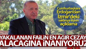 Erdoğan, İzmir'deki saldırı için konuştu