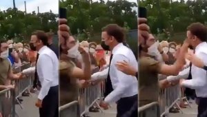 Fransa Cumhurbaşkanı Macron'a tokat şoku