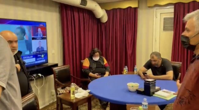 Güvenlik kamerası önlemli kumarhaneye polis baskını