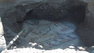 Kaçak kazıda tarihi mozaikler ortaya çıktı