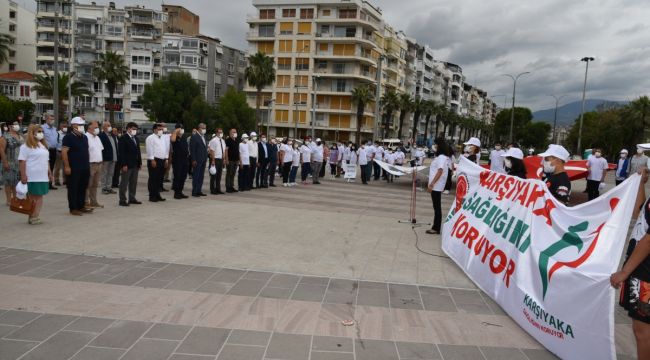 Karşıyaka ''En İyi Narkotik Polisi: Anne'' sloganı ile yürüdü