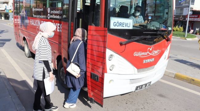 Öğrencileri sınava belediye yetiştirdi