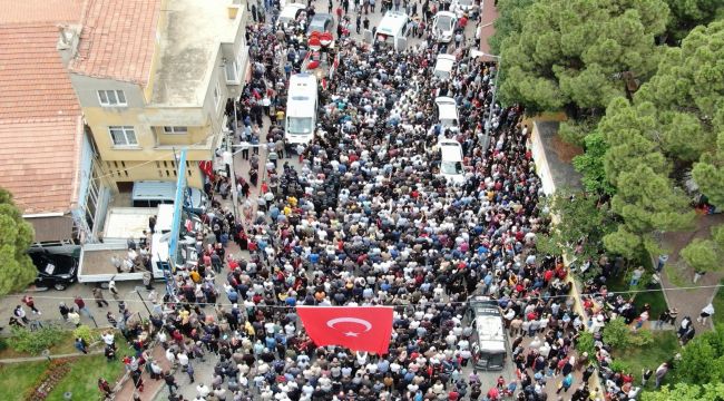 Şehit polisi, binlerce hemşehrisi uğurladı