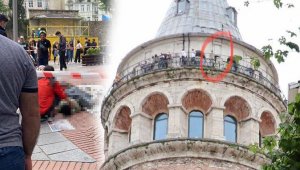 Ziyaretçilerin bakışları arasında kuleden ölüme atladı