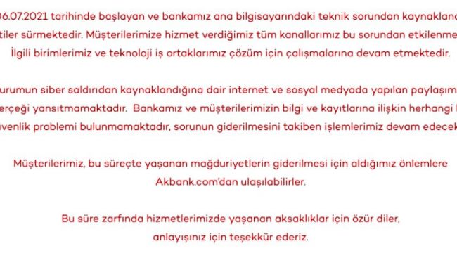 Akbank'ta kullanıcılar hesaplarına 36 saattir ulaşamıyor
