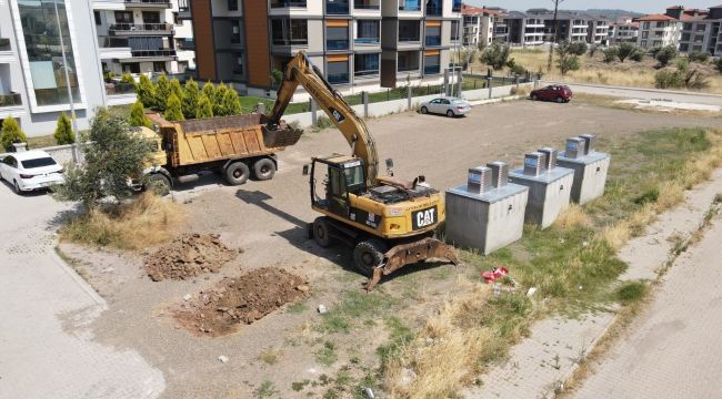 Ayvalık'ta konteynerler yeraltına alınıyor