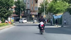 Baba ve kızın tehlikeli yolcuğu kamerada