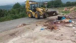 Çevreye atılan kurban atıkları, belediye tarafından temizlendi