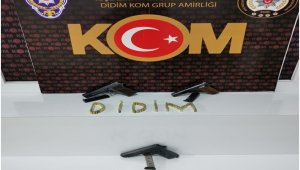 Didim'deki operasyonda silah ele geçirildi