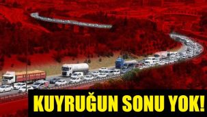 Dönüş yolunda kilometrelerce kuyruk oluştu