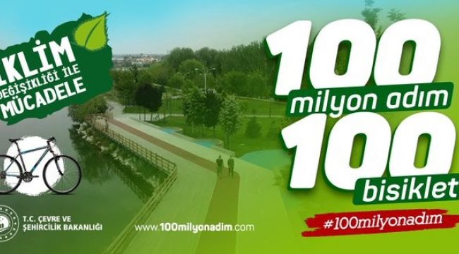 İklim değişikliğine karşı "100 Milyon Adım 100 Bisiklet" projesi