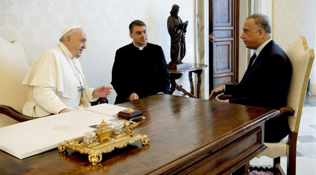Irak Başbakanı Mustafa el-Kazımi, Papa ile bir araya geldi