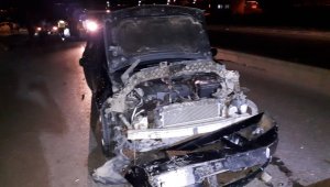 İzmir'de otomobil koyun sürüsüne daldı