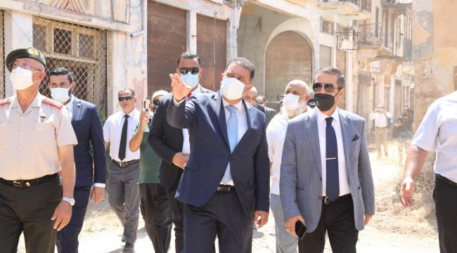 KKTC Başbakan Saner'den Kapalı Maraş'ta açılan bölgeye ziyaret 