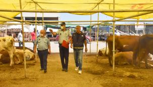 Menemen'de kurban pazar yeri denetlendi  