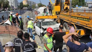 Metro inşaatına düşen sürücü yaşamını yitirdi