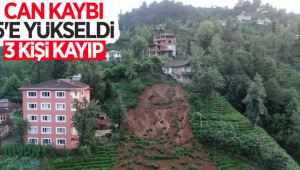 Rize'de ölü sayısı 5'e yükseldi, 3 kişi ise aranıyor