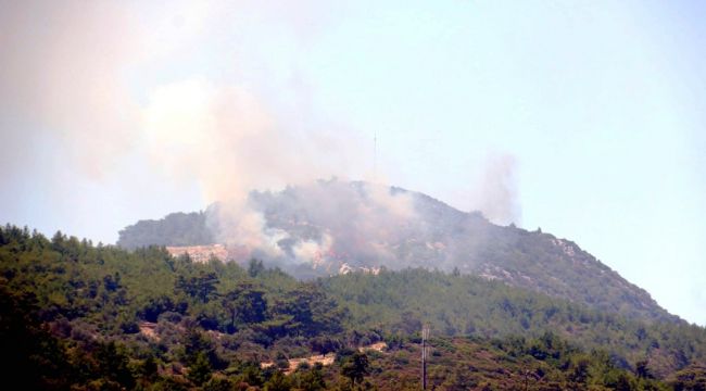 Yunanistan'ın Sisam adası yanıyor