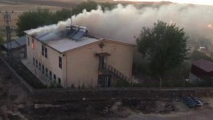 Zerzevan Kalesi kazı evinde yangın çıktı