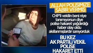 AK Partili kadın vekil, aracını durduran polise hakaret etti