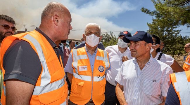 Başkan Soyer'den yangın mağdurlarına ziyaret