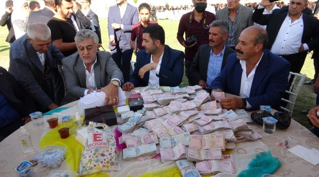 Damada 3,4 milyon lira, geline kilolarca altın