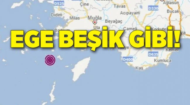 Datça açıklarında peş peşe depremler