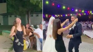 Düğünde gelin ve damada bakın ne taktılar