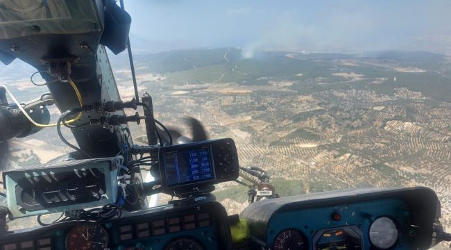 Foça'da ormanlık alanda çıkan yangın kontrol altında 