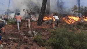Marmaris Orhaniye yeniden yanmaya başladı