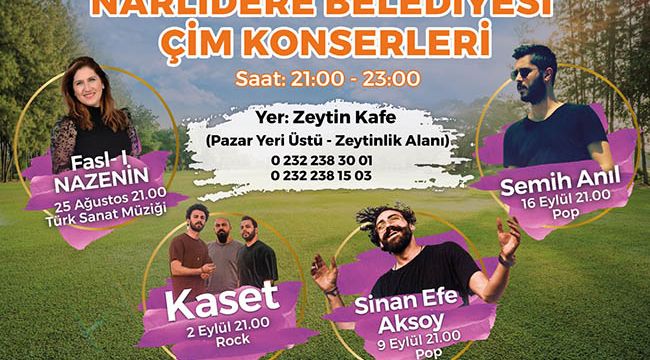Narlıdere'de Çim Konserleri başlıyor!