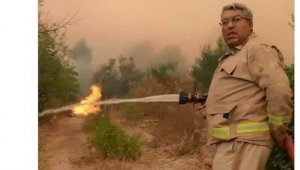 Orman yangını şehidi Yaşar Cinbaş'ın son görüntüleri