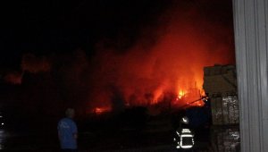 Palet fabrikasında ki yangın kontrol altına alındı