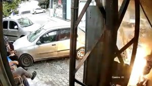 Tüpe kaynak makinesi ile yaklaşınca havaya uçtu