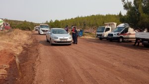 Yangın bölgesine giden yollarda sıkı denetim