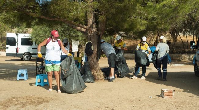 Didim'de kıyı temizliği yapıldı