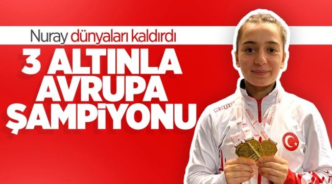 Genç halterci, 3 altınla Avrupa Şampiyonu