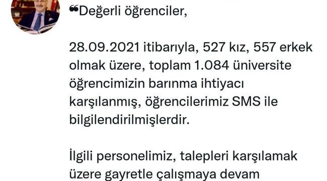 İzmir Valiliği, bin 84 öğrencinin barınma ihtiyacını karşıladı
