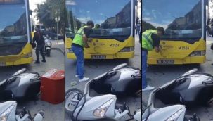 Kazaya sinirlenen motokurye dehşet saçtı