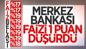 Merkez Bankası faizi yüzde 18'e indirdi
