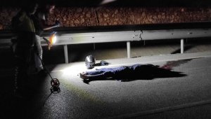 Motosikletiyle kaza yapan sürücü hayatını kaybetti