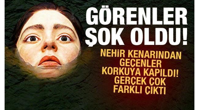 Nehrin ortasındakini görenler korkuya kapıldı