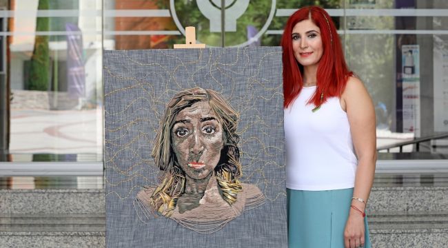 Organik ürün tasarımlarıyla kadına şiddete dikkat çekiyor