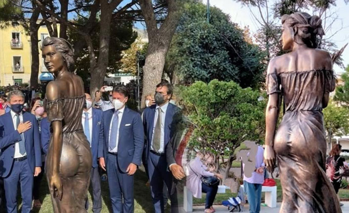 Transparan kadın heykeli tartışma yarattı