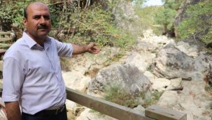 Valinin rafting yaptığı kanyon kurudu