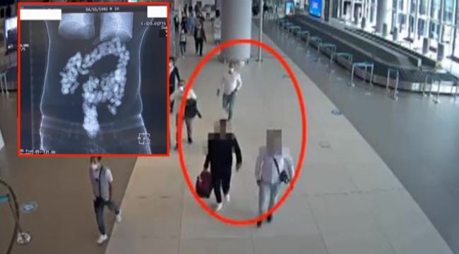 2 yolcunun midesinden 244 kapsül eroin çıktı